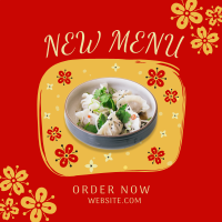 Floral Chinese Food Instagram post Image Preview