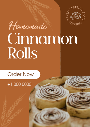 Homemade Cinnamon Rolls Poster Image Preview