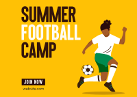 Football Summer Training Postcard Design