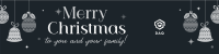 Merry Christmas Ornaments Etsy Banner Design