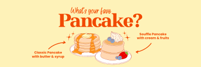 Classic and Souffle Pancakes Twitter header (cover) Image Preview
