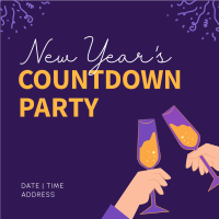 Cheers To New Year Countdown Instagram Post Design