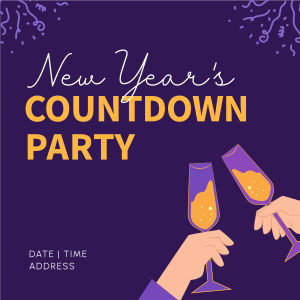 Cheers To New Year Countdown Instagram post Image Preview