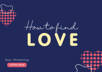 How To Find Love Postcard Design