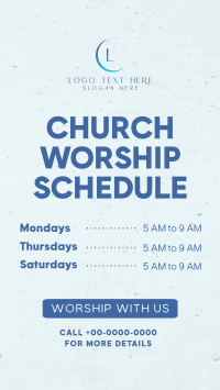 Church Worship Schedule TikTok Video Preview