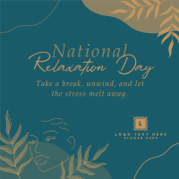 National Relaxation Day Instagram Post Design