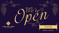 Rustic We're Open Animation Preview