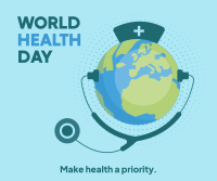 World Health Priority Day Facebook Post Design