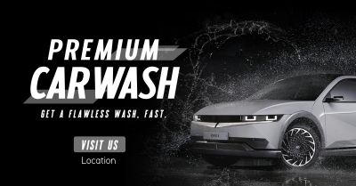 Premium Car Wash Facebook Ad Image Preview