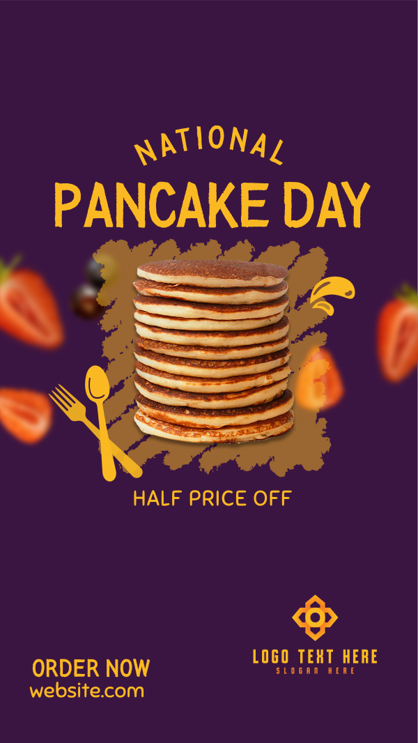 Berry Pancake Day Facebook Story Design