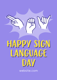 Hey, Happy Sign Language Day! Poster Image Preview