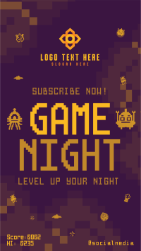 Pixel Gaming Night Instagram Reel Design