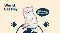 World Cat Day Sketch Facebook Event Cover Design