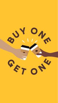 Buy One Get One Coffee Facebook Story Design