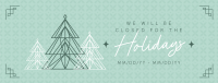 Ornamental Holiday Closing Facebook cover Image Preview