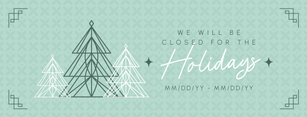 Ornamental Holiday Closing Facebook Cover Design