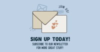 Newsletter Sign Up Facebook ad Image Preview