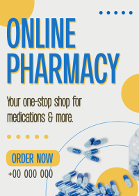 Geometric Online Pharmacy  Poster Design