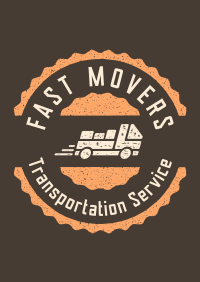 Movers Truck Badge Poster Image Preview