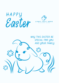 Easter Bunny Greeting Flyer Image Preview