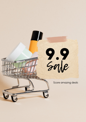 9.9 Sale Shopping Cart Flyer Image Preview
