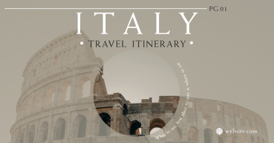 Italy Itinerary Facebook ad Image Preview