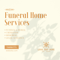 Funeral White Rose Instagram Post Design