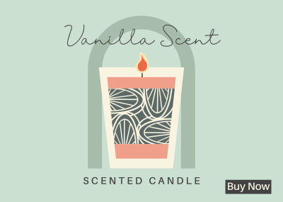 Illustrated Scented Candle Postcard Image Preview
