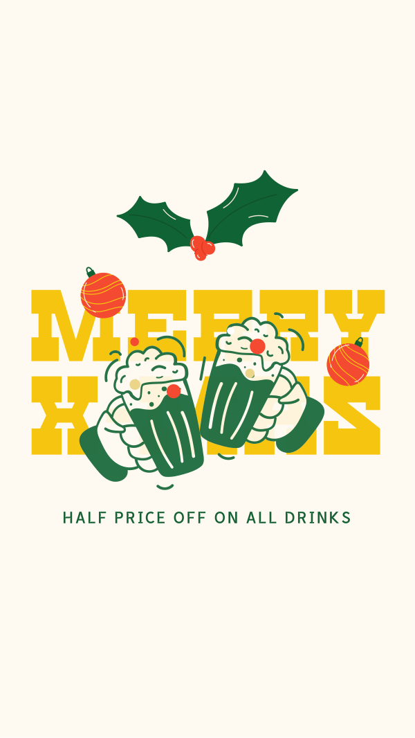 Christmas Drinks Promo Facebook Story Design Image Preview