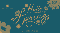 Hello Spring Greeting Facebook Event Cover Design