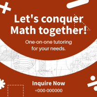 One-on-One Math Tutoring Instagram Post Preview