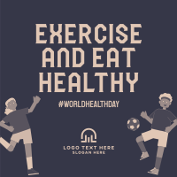Exercise & Eat Healthy Instagram post Image Preview