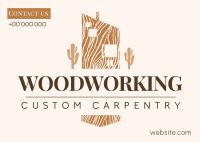 House Woodworking Postcard Design