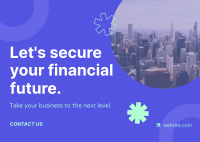 Financial Safety Business Postcard Image Preview