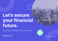 Financial Safety Business Postcard Design