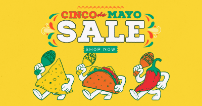 Cinco De Mayo Mascot Sale Facebook ad Image Preview