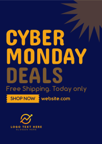 Quirky Cyber Monday Poster Design