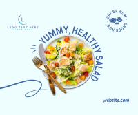 Clean Healthy Salad Facebook Post Design