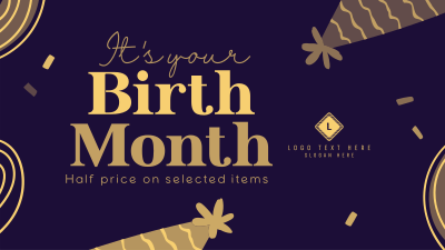 Birthday Month Promo Facebook event cover Image Preview