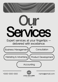 Minimalist Our Services Poster Design