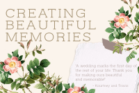Creating Beautiful Memories Pinterest Cover Design