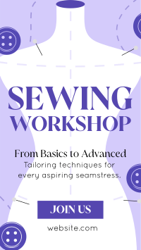 Sewing Workshop TikTok Video Image Preview