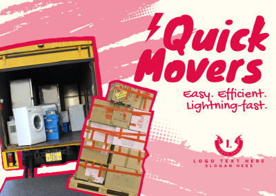Lightning Fast Movers Postcard Image Preview