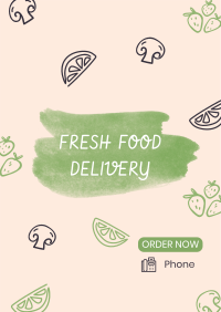 Fresh Vegan Food Delivery Flyer Design