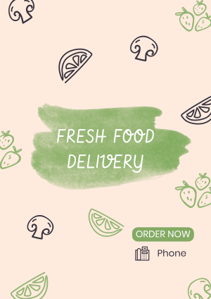 Fresh Vegan Food Delivery Flyer Image Preview