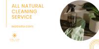 Natural Cleaning Services Twitter Post Design