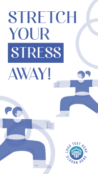 Stretch Your Stress Away Instagram Story Design