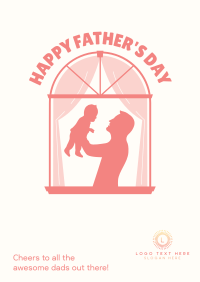 Father & Child Window Poster Design