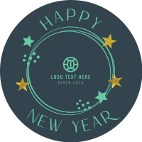 Starry New Year Instagram Profile Picture Design