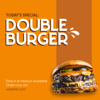 Double Burger Instagram post Image Preview